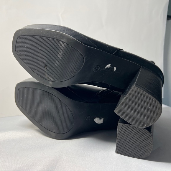 Mia Platform Heeled Ankle Boots Black 7.5 - Picture 8 of 9